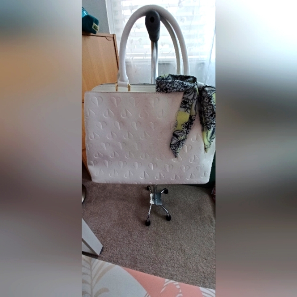 Betsey Johnson White Purse Large